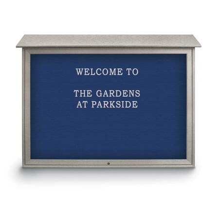United Visual Products Indoor Enclosed Combo Board, 42"x32", White Frame/Black & Blue Spruce UVCB4232W-BLACK-BLSPRU